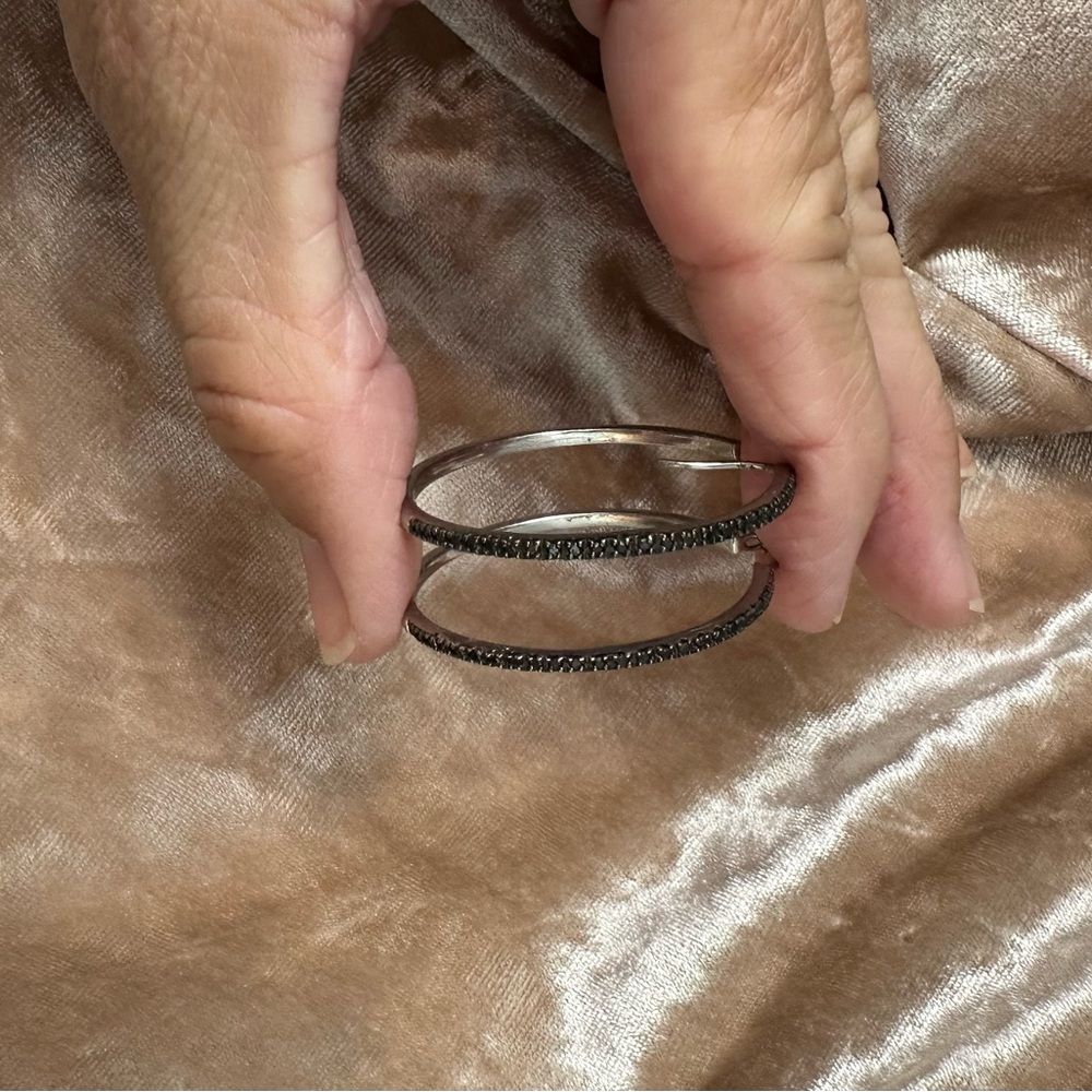 Elegant Black Hoop Earrings